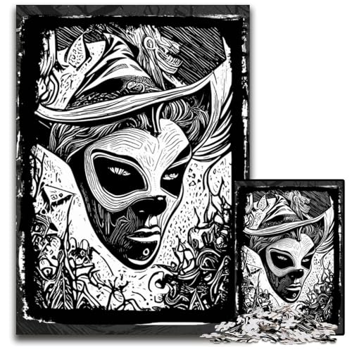 1000teiliges Puzzle HorrorKreaturen Holzpuzzle für Erwachsene Denksportaufgabe Teenager Heimdekoration 1000 PCS (75 x 50 cm) von mowenbingpeng