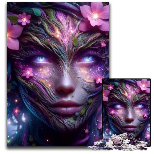 1000teiliges Puzzle NaturgeistPorträt unmögliche Puzzles für Erwachsene pädagogisches Denkspiel künstlerische HeimbüroDekoration ab 14 Jahren 1000 Teile (38 x 26 cm) von mowenbingpeng