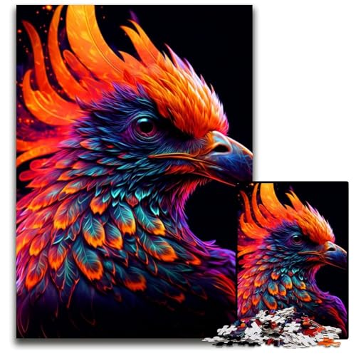1000teiliges Puzzle Phoenix Unmögliches Puzzle für Erwachsene Denkspiel interaktives Familienspiel geeignet für Kinder ab 14 Jahren 1000 Teile (75 x 50 cm) von mowenbingpeng