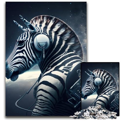 1000teiliges Puzzle ZebraAstronaut unmögliche Puzzles für Erwachsene Denkspiel interaktives Familienspiel geeignet für Kinder ab 14 Jahren 1000 Teile (75 x 50 cm) von mowenbingpeng