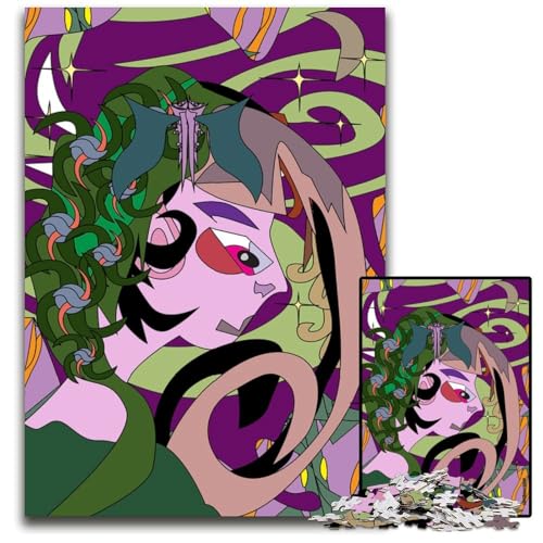 1000teiliges Puzzle abstraktes Porträt mit Blumenmotiven Unmögliche Puzzles für Erwachsene Denksportaufgabe interaktives Familienspiel Geeignet für Kinder ab 14 Jahren 1000 Teile (75 x 50 cm) von mowenbingpeng