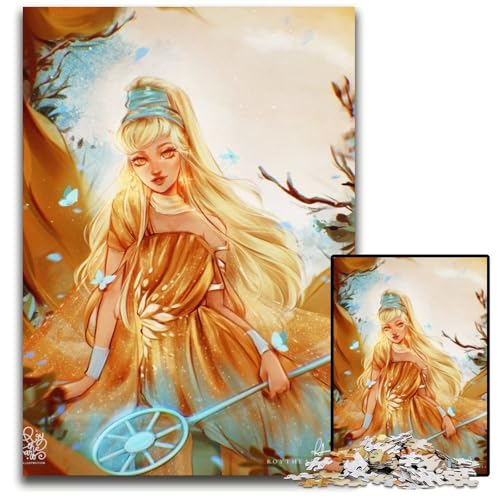 1000teiliges Puzzle für Erwachsene Die Fee des Lichts Puzzle für Erwachsene perfekt als Halloween Weihnachts und Geburtstagsgeschenk 1000 Teile (75 x 50 cm) von mowenbingpeng