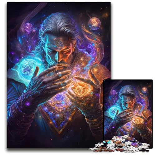 1000teiliges Puzzle für Erwachsene ElementarmagierPuzzles für Erwachsene perfekt als Halloween Weihnachts und Geburtstagsgeschenk 1000 Teile (38 x 26 cm) von mowenbingpeng