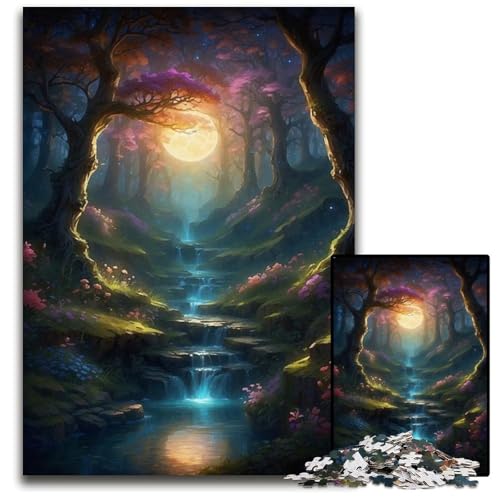 1000teiliges Puzzle für Erwachsene Feenvolk Faelight Holzpuzzle perfekt für Halloween Weihnachten Geburtstagsgeschenk 1000 PCS (75 x 50 cm) von mowenbingpeng