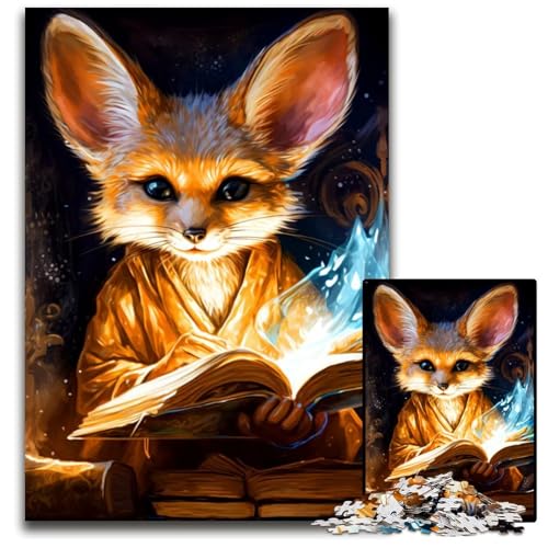 1000teiliges Puzzle für Erwachsene FuchsZauberer Holzpuzzle perfekt für Halloween Weihnachten Geburtstagsgeschenk 1000 Teile (75 x 50 cm) von mowenbingpeng