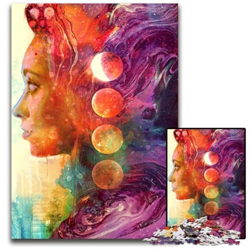 1000teiliges Puzzle für Erwachsene Holzpuzzle LunaGöttin perfekt als Halloween Weihnachts und Geburtstagsgeschenk 1000 Teile (75 x 50 cm) von mowenbingpeng