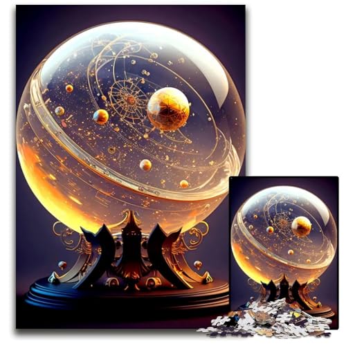 1000teiliges Puzzle für Erwachsene KristallkugelPuzzles für Erwachsene perfekt als Halloween Weihnachts und Geburtstagsgeschenk 1000 Teile (38 x 26 cm) von mowenbingpeng