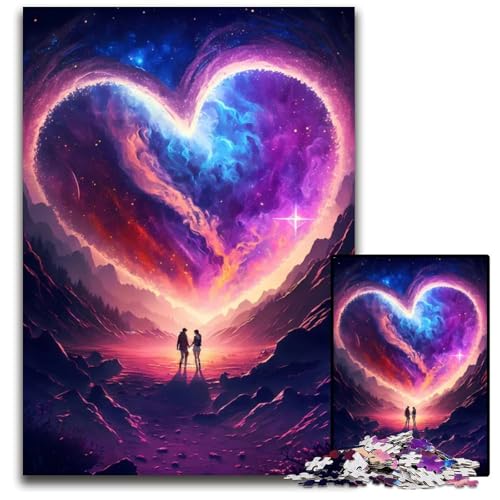 1000teiliges Puzzle für Erwachsene Liebe zum Ehepartner Kosmos Papierpuzzle perfekt als Halloween Weihnachts und Geburtstagsgeschenk 1000 Teile (38 x 26 cm) von mowenbingpeng