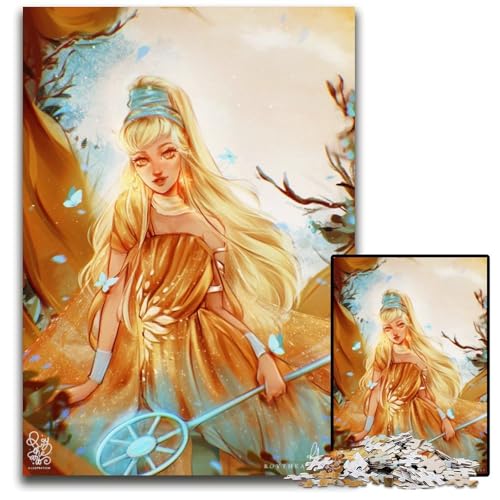 1000teiliges Puzzle für Erwachsene Papierpuzzle Die Fee des Lichts perfekt als Halloween Weihnachts und Geburtstagsgeschenk 1000 Teile (38 x 26 cm) von mowenbingpeng