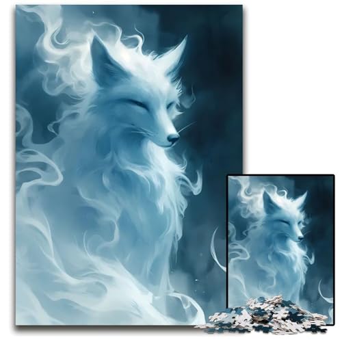 1000teiliges Puzzle für Erwachsene RauchgeistFuchs Puzzles für Erwachsene perfekt für Halloween Weihnachten Geburtstagsgeschenk 1000 Teile (38 x 26 cm) von mowenbingpeng