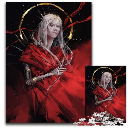 1000teiliges Puzzle für Erwachsene Red QueenPuzzle für Erwachsene Weihnachten Halloween Ostern Neujahr 1000 Teile (75 x 50 cm) von mowenbingpeng