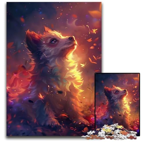 1000teiliges Puzzle für Erwachsene WelpenPuzzles für Erwachsene perfekt für Halloween Weihnachten Geburtstagsgeschenk 1000 Teile (75 x 50 cm) von mowenbingpeng