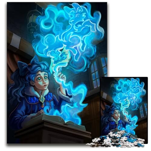 1000teiliges Puzzle für Erwachsene ZauberbuchPuzzles für Erwachsene Weihnachten Halloween Ostern Neujahr 1000 PCS (38 x 26 cm) von mowenbingpeng