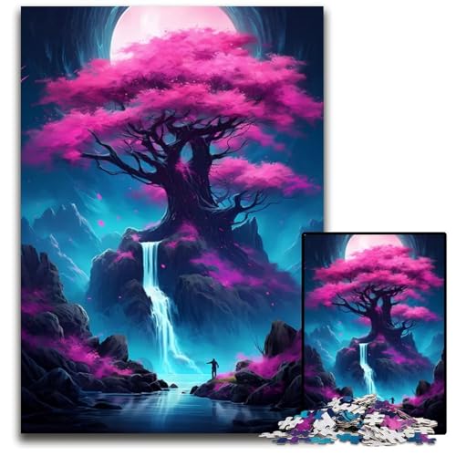 1000teiliges Puzzle für Erwachsene asiatische Kirschblüte Holzpuzzle für Erwachsene Heimdekoration Denksportspiel für Teenager Familieninteraktion 1000 PCS (75 x 50 cm) von mowenbingpeng