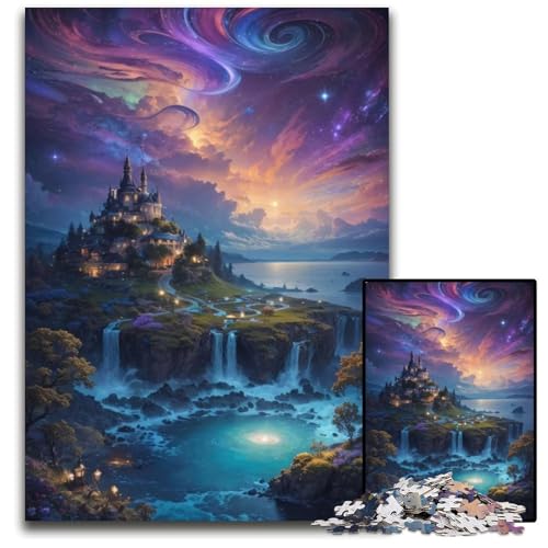1000teiliges Puzzle für Erwachsene magische Fantasiewelt Puzzles für Erwachsene perfekt als Halloween Weihnachts und Geburtstagsgeschenk 1000 Teile (75 x 50 cm) von mowenbingpeng