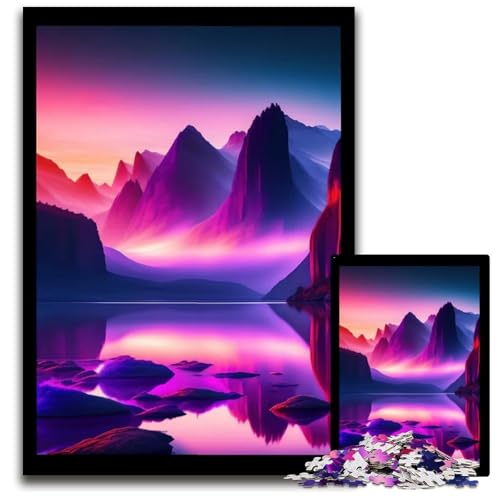 1000teiliges Puzzle für Erwachsene majestätischer Flussblick Puzzle für Erwachsene Weihnachten Halloween Ostern Neujahr 1000 Teile (75 x 50 cm) von mowenbingpeng