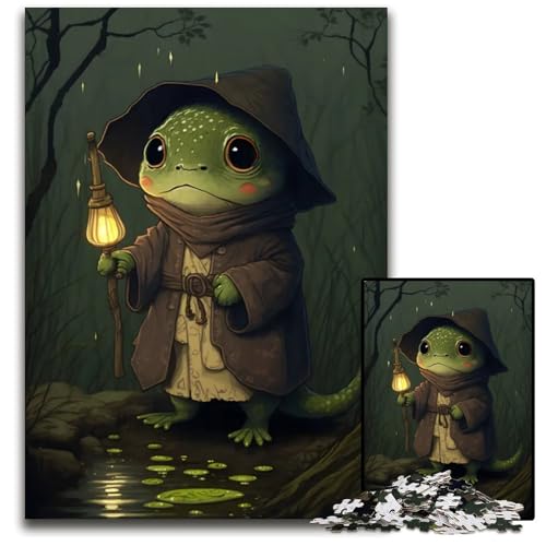 1000teiliges Puzzle für Erwachsene süßes FantasySumpfKrötenPapierpuzzle perfekt für Halloween Weihnachten Geburtstagsgeschenk 1000 PCS (38 x 26 cm) von mowenbingpeng