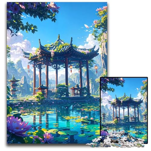 1000teiliges Puzzle für Erwachsene versteckter Schrein Puzzle für Erwachsene Weihnachten Halloween Ostern Neujahr 1000 Teile (38 x 26 cm) von mowenbingpeng