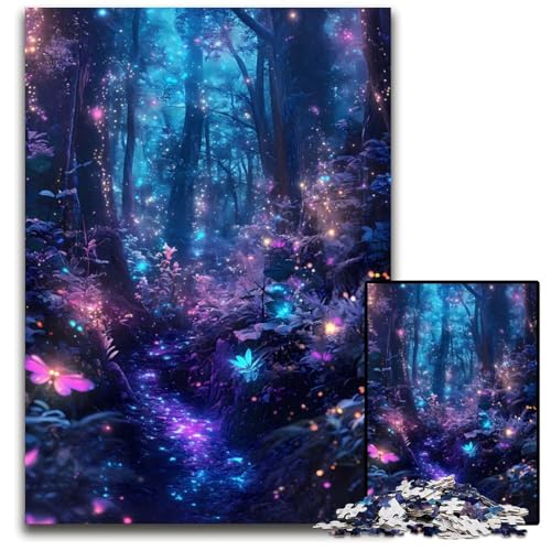 1000teiliges Puzzle für Erwachsene verzauberter Waldpfad Puzzles für Erwachsene perfekt als Halloween Weihnachts und Geburtstagsgeschenk 1000 Teile (38 x 26 cm) von mowenbingpeng