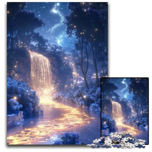 1000teiliges Puzzle für Erwachsene verzauberter Wasserfall Puzzles für Erwachsene perfekt als Halloween Weihnachts und Geburtstagsgeschenk 1000 Teile (75 x 50 cm) von mowenbingpeng