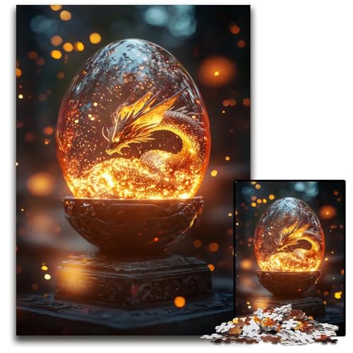 1000teiliges PuzzleGeschenk Drachenei mit leuchtender Aura Puzzles für Erwachsene Denksportspiel für Teenager 1000 PCS (75 x 50 cm) von mowenbingpeng