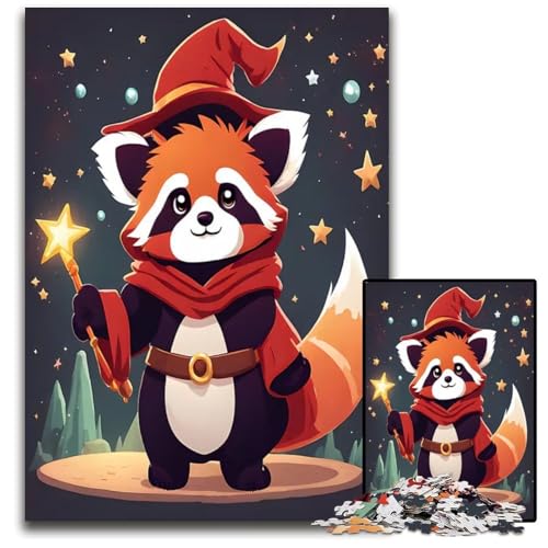 1000teiliges PuzzleGeschenk Roter Panda Holzpuzzle Denksportaufgabe Teenager Heimdekoration 1000 Teile (75 x 50 cm) von mowenbingpeng