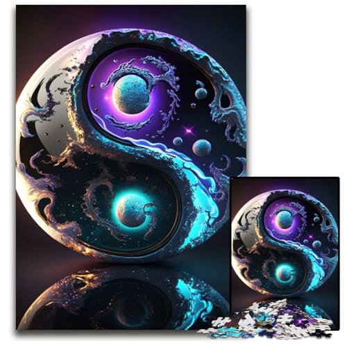 1000teiliges PuzzleGeschenk: Yin und YangBalance Holzpuzzle ideal für Liebhaber perfektes Weihnachts Neujahrs und Valentinstagsgeschenk 1000 Teile (75 x 50 cm) von mowenbingpeng
