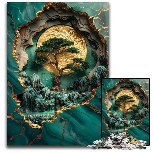 Amazing Tree Granite Cave Puzzle für Erwachsene 1000 Teile unmögliches Puzzle für Erwachsene DIYKunstwerk 1000 Teile (75 x 50 cm) von mowenbingpeng