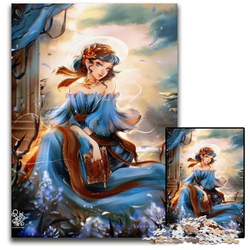 Aqua Guardian Princess Puzzle 1000 Teile Holzpuzzle für Erwachsene Denkspiel für Jugendliche Familieninteraktion 1000 Teile (75 x 50 cm) von mowenbingpeng
