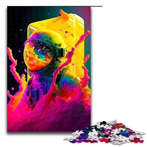 Buntes Astronauten-Puzzle mit 1000 Teilen für Erwachsene. Puzzle als Geschenk geeignet für Teenager ab 14 Jahren. 1000 Teile (75 x 50 cm) von mowenbingpeng