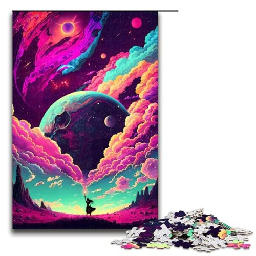 Buntes Kosmos-Galaxie-Puzzle mit 1000 Teilen für Erwachsene. Puzzle als Geschenk geeignet für Jugendliche ab 14 Jahren. 1000 Teile (75 x 50 cm) von mowenbingpeng