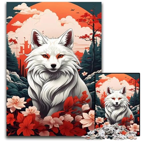 Chinesische KitsuneKunstPuzzles für Erwachsene 1000 Teile unmögliche Puzzles für Erwachsene Denksportaufgabe Spiel für Erwachsene interaktive Familienaktivität 1000 Teile (75 x 50 cm) von mowenbingpeng