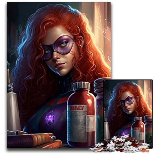 ComicFrauenPuzzle für Erwachsene 1000 Teile unmögliches Puzzle für Erwachsene DIYKunstwerk 1000 Teile (75 x 50 cm) von mowenbingpeng