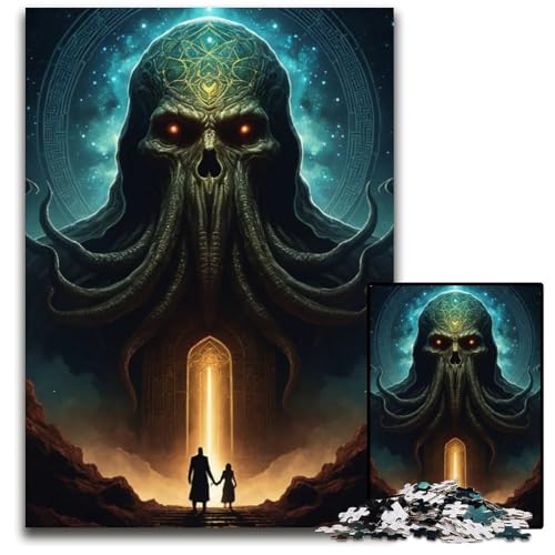 Cthulhu Gate 1000teiliges Puzzle anspruchsvolles Denkspiel entspannendes Spielzeug für Teenager 1000 Teile (38 x 26 cm) von mowenbingpeng