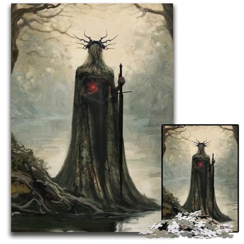 Dark Lady of The Lack Puzzle 1000 Teile Holzpuzzle für Erwachsene Denkspiel für Jugendliche Familieninteraktion 1000 Teile (75 x 50 cm) von mowenbingpeng