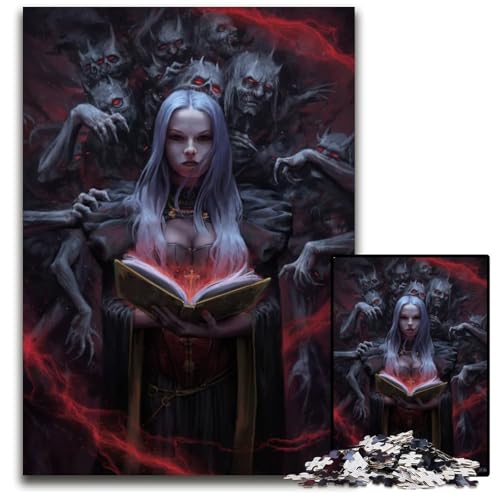Das Dämonenbuch 1000teiliges Puzzle Geschenke anspruchsvolle Puzzles interaktives Familienspiel GehirnHerausforderung Lernspielzeug 1000 Teile (75 x 50 cm) von mowenbingpeng