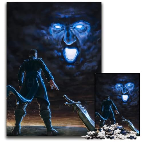 Der Weg der Könige Bücher Puzzle 1000 Teile für Erwachsene Papierpuzzle Weihnachten Halloween Ostern Neujahr 1000 PCS (38x26cm) von mowenbingpeng