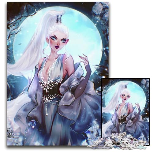 Die Eisfee Puzzle 1000 Teile für Erwachsene Puzzle für Erwachsene Heimaktivität für Feiertage Geburtstage und Familienspieleabende 1000 Teile (75 x 50 cm) von mowenbingpeng