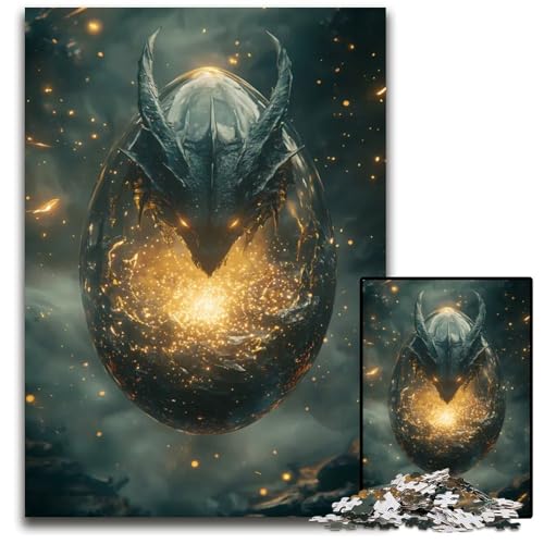 DracheneiSchlüpfPuzzles für 1000 Teile Puzzles für Erwachsene hirnforderndes DIYDekorationsspiel interaktives Familienspielzeug 1000 Teile (75 x 50 cm) von mowenbingpeng