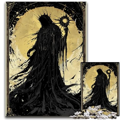 Dunkle Figur mit KugelPuzzle für Erwachsene 1000teiliges Puzzle für Erwachsene ideal für Verliebte perfektes Weihnachts Neujahrs und Valentinstagsgeschenk 1000 Teile (38 x 26 cm) von mowenbingpeng