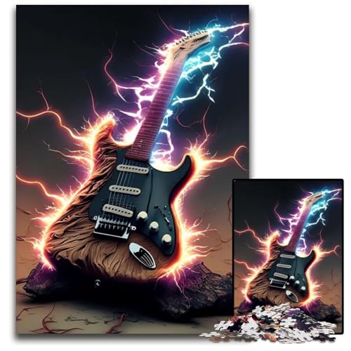 EGitarrenPuzzle 1000 Teile Puzzle für Erwachsene für Teenager Teenager ideales Geburtstags 1000 Teile (75 x 50 cm) von mowenbingpeng