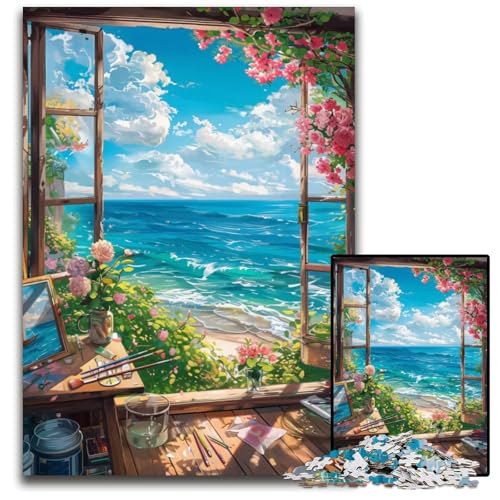 EIN KünstlerMalpunktPuzzle für Erwachsene 1000 Teile unmögliche Puzzles für Erwachsene DIYKunstwerk 1000 Teile (75 x 50 cm) von mowenbingpeng