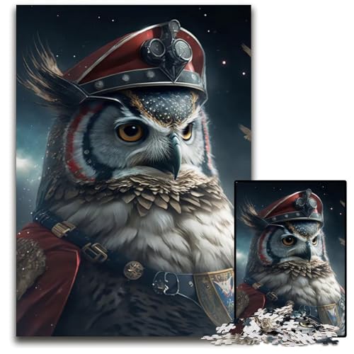 EulenAstronautenPuzzle für Erwachsene 1000 Teile unmögliches Puzzle für Erwachsene DIYKunstwerk 1000 Teile (75 x 50 cm) von mowenbingpeng