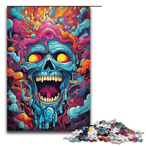 Fantasy-Puzzle mit bunten Monstern 1000 Teile für Erwachsene Puzzle als Geschenk geeignet für Teenager ab 14 Jahren 1000 Teile (38 x 26 cm) von mowenbingpeng