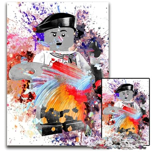 Geschenk für Künstler und Maler Puzzle für Erwachsene 1000 Teile unmögliche Puzzles für Erwachsene DIYKunstwerk 1000 Teile (75 x 50 cm) von mowenbingpeng