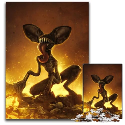 InfernoApokalypsePuzzle 1000 Teile für Erwachsene Holzpuzzle Weihnachten Halloween Ostern Neujahr 1000 Teile (75 x 50 cm) von mowenbingpeng