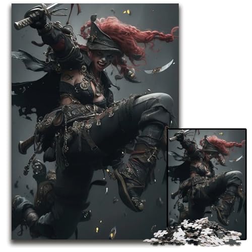 KämpferinPuzzle für Erwachsene 1000teiliges Holzpuzzle für Erwachsene perfekt für Teenager und zur Heimdekoration 1000 Teile (75 x 50 cm) von mowenbingpeng