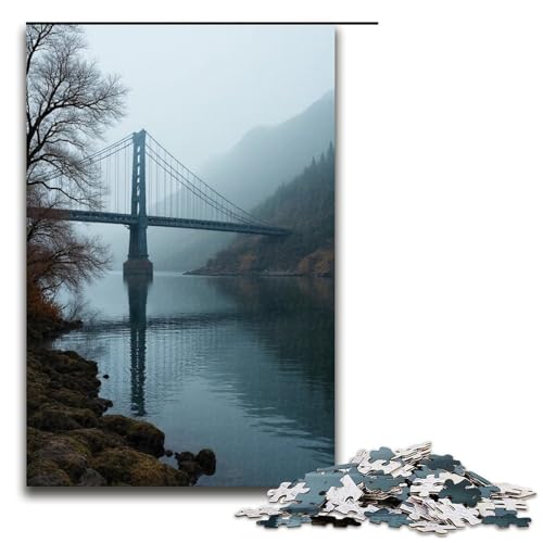 Kettenbrücke 1000-teiliges Puzzle für Erwachsene Puzzle zum Verschenken geeignet für Jugendliche ab 14 Jahren 1000 Teile (75 x 50 cm) von mowenbingpeng