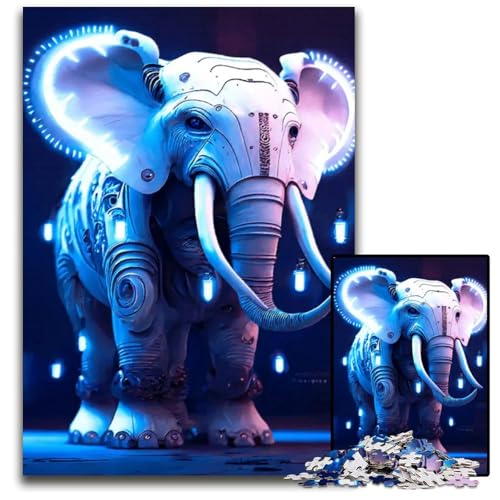 MechaElephant Puzzle für Erwachsene 1000 Teile Unmögliches Puzzle für Erwachsene Denksportaufgabe Spiel für Erwachsene interaktive Familienaktivität 1000 Teile (75 x 50 cm) von mowenbingpeng