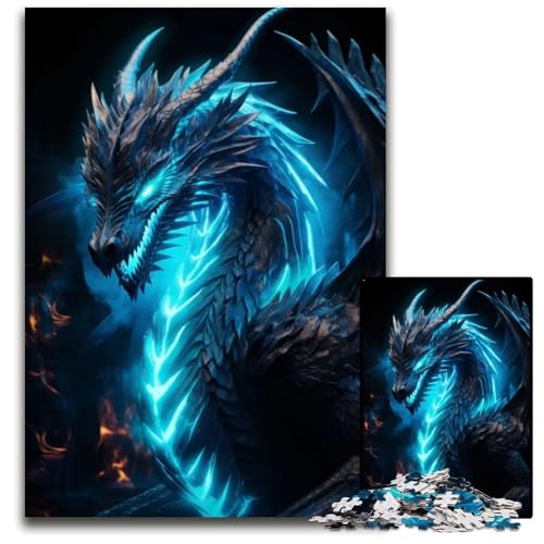 Neon Dragon Nebulae 1000teiliges PuzzleGeschenk Puzzle für Erwachsene Geschenk für Männer und Frauen für den täglichen und besonderen Anlass 1000 Teile (75 x 50 cm) von mowenbingpeng